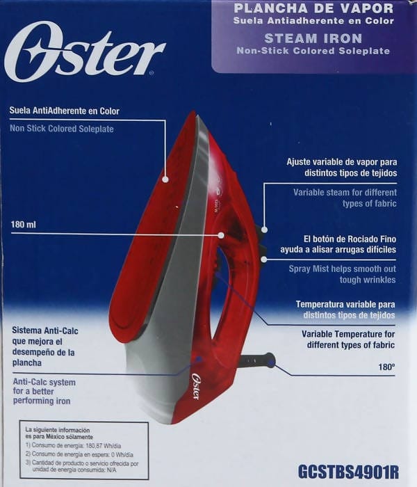 Oster Steam Iron - GCSTBS4901R Pie's Variety Store