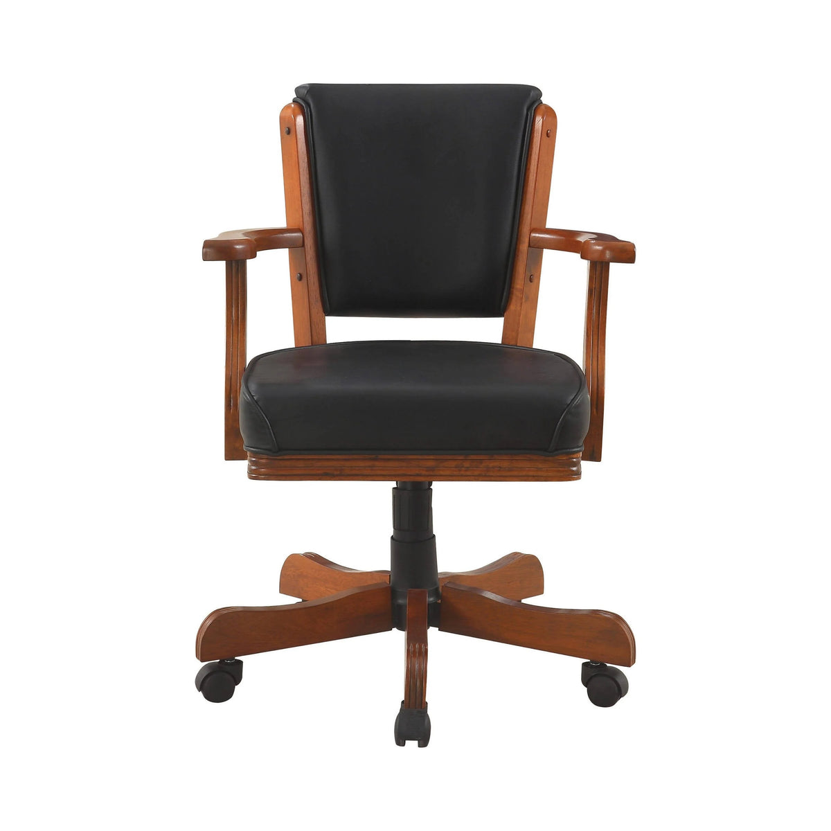 Mitchell Upholstered Game Chair Chestnut And Black - 100202 Pie's Variety Store