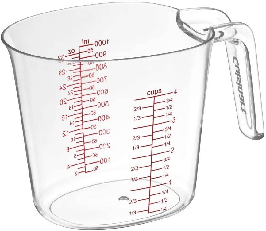 Cuisinart 3 Piece Nesting Liquid Measuring Cup Set ensures you'll always have the right size on hand. Each has easy-to-read measurement markings in red for at-a-glance precision