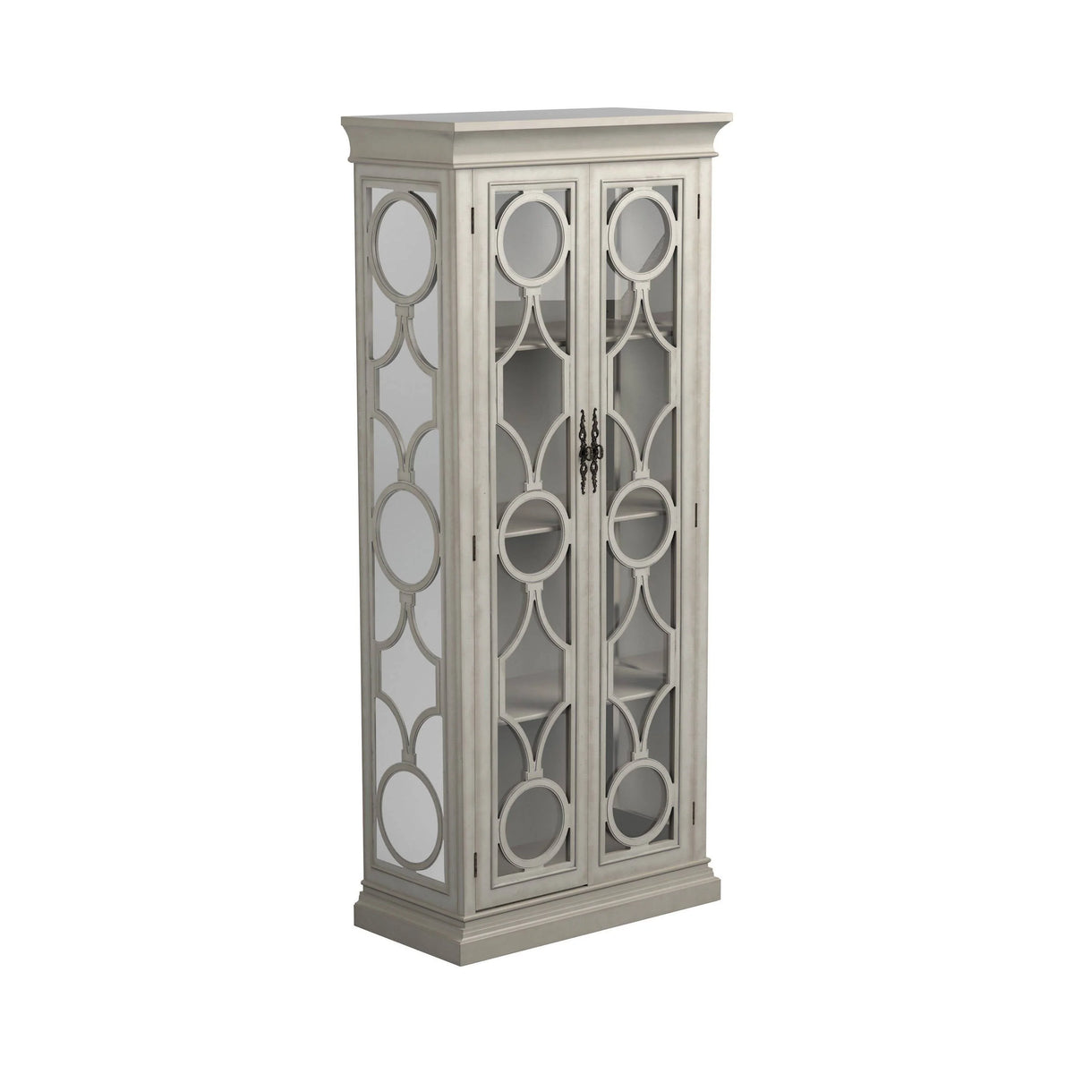 2-Door Display Tall Cabinet Antique White - 951827 Pie's Variety Store