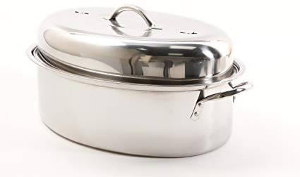 Gibson Home Top Roast Oval Roaster Pan with Lid and Rack