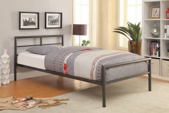 Fisher Twin Metal Bed Gunmetal - 300279T A-Z Store Nadia