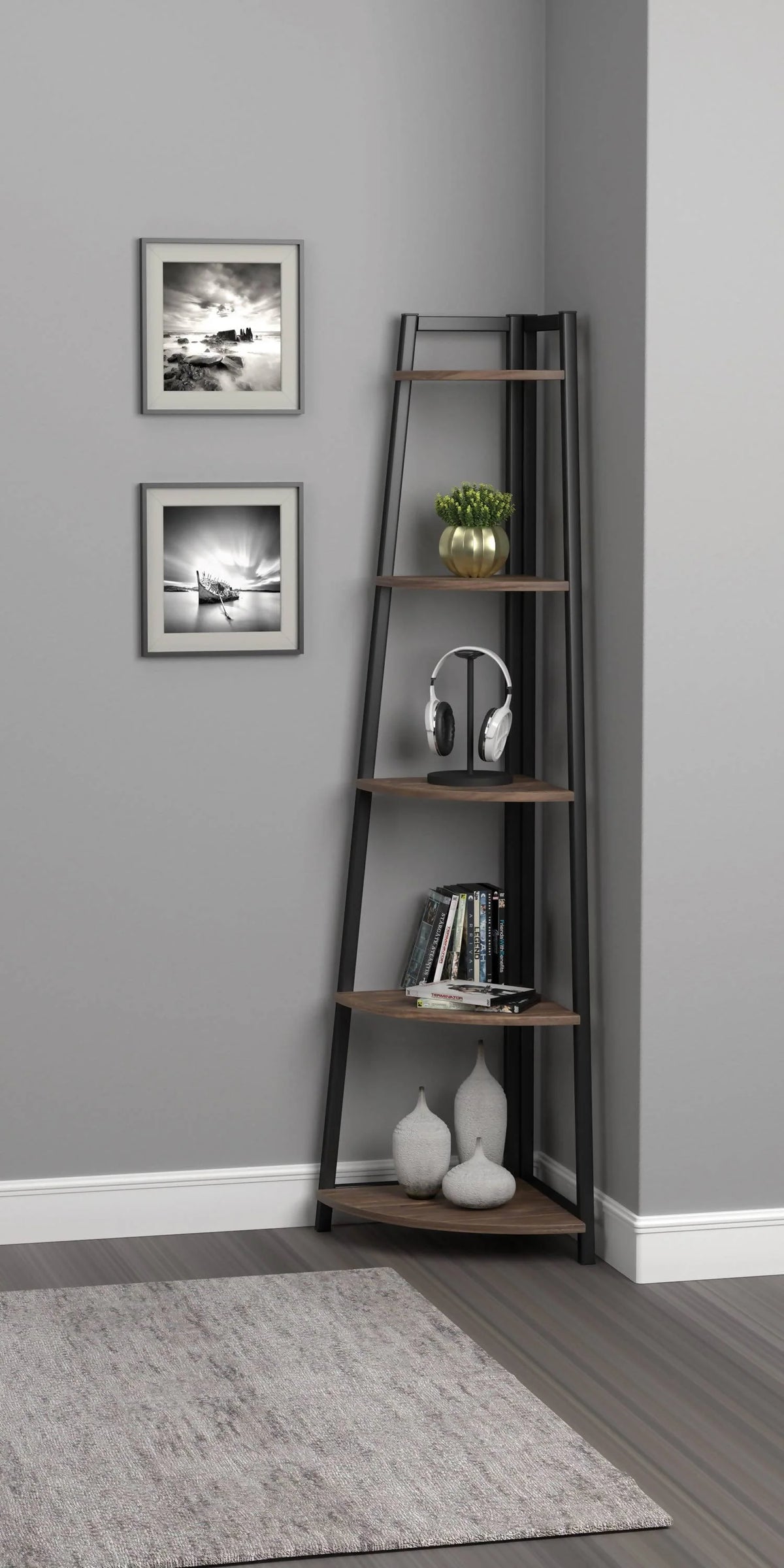 this transitional bookcase is a stylish space saving solution - 805497 Pie's Variety Store