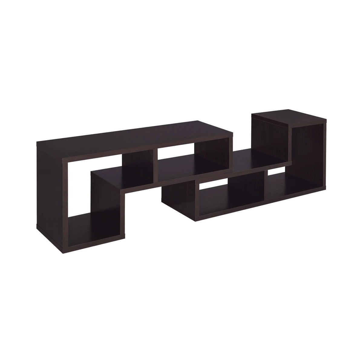 Convertible TV Console And Bookcase Cappuccino - 800329 Pie's Variety Store