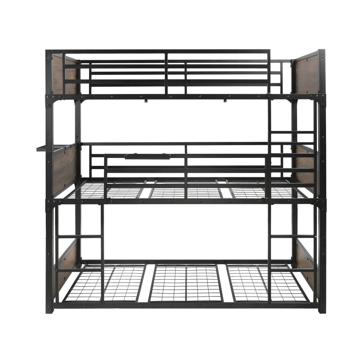 Nickerson Twin Triple Bunk Bed Matte Black - 401080T A-Z Store Nadia