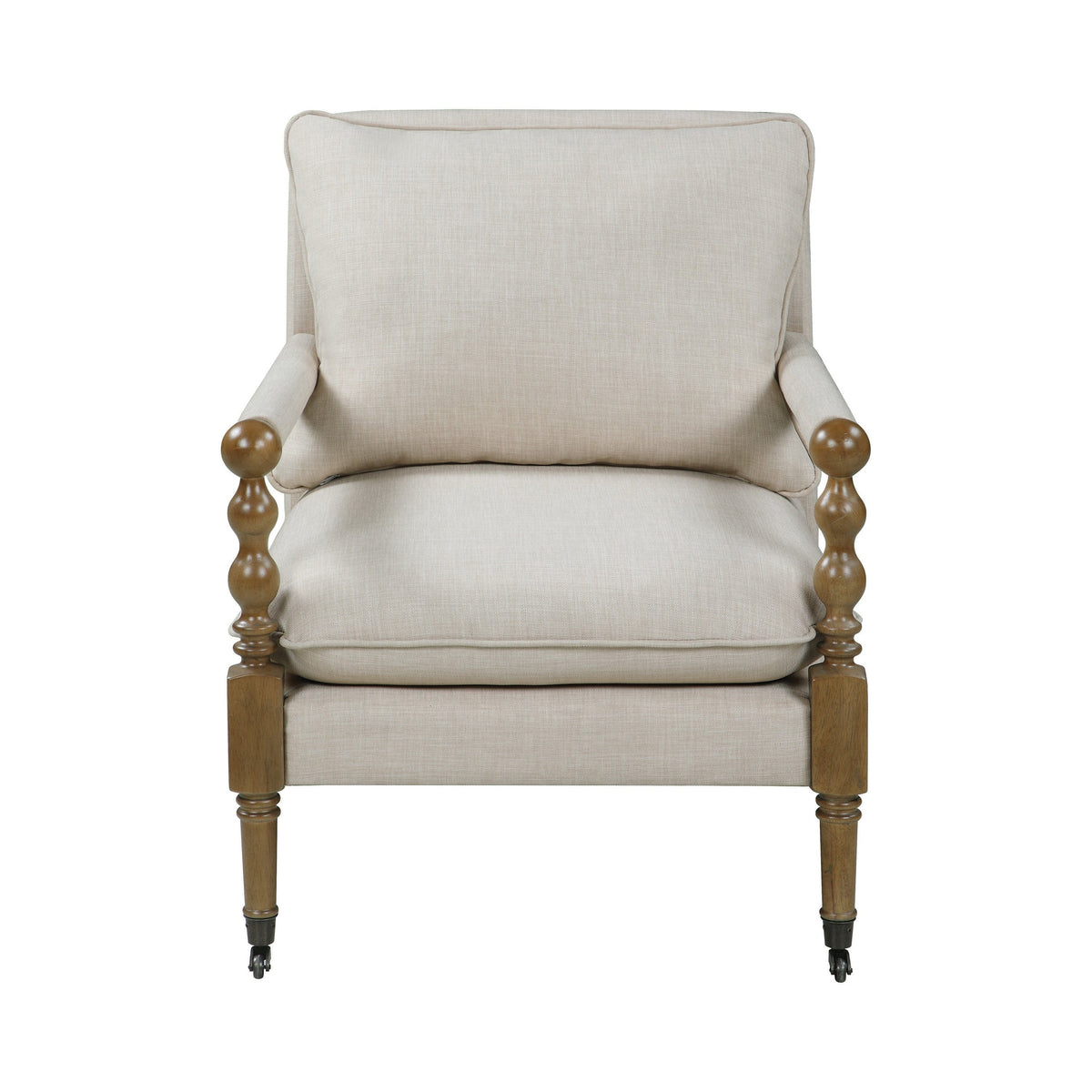 Upholstered Accent Chair With Casters Beige - 903058 ebuystt