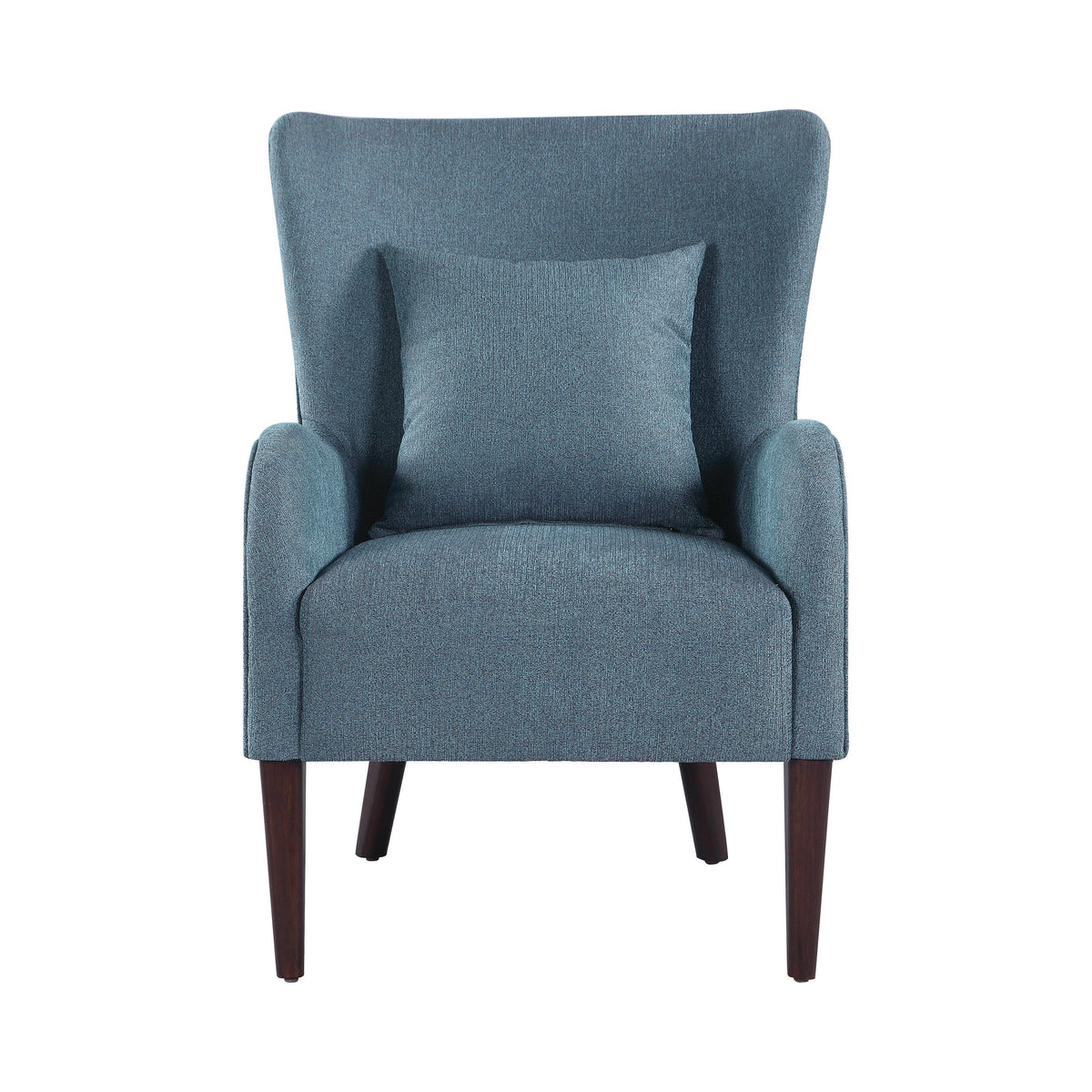 Curved Arm Upholstered Accent Chair Blue - 903963 ebuystt