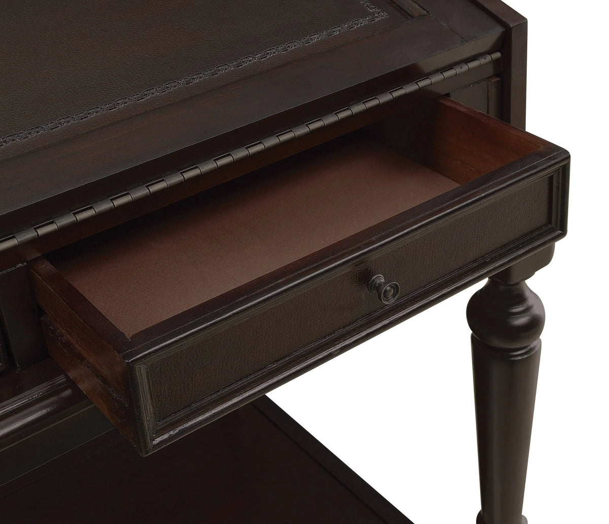 Milo 10-Drawer Secretary Desk Warm Brown - 800772 Pie's Variety Store