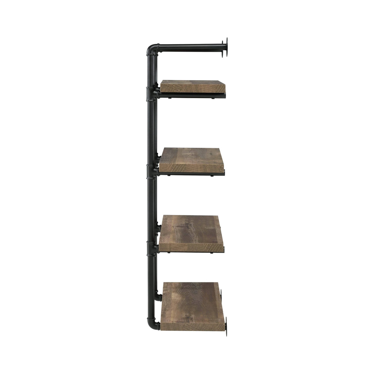 24-Inch Wall Shelf Black And Rustic Oak - 804426 Pie's Variety Store