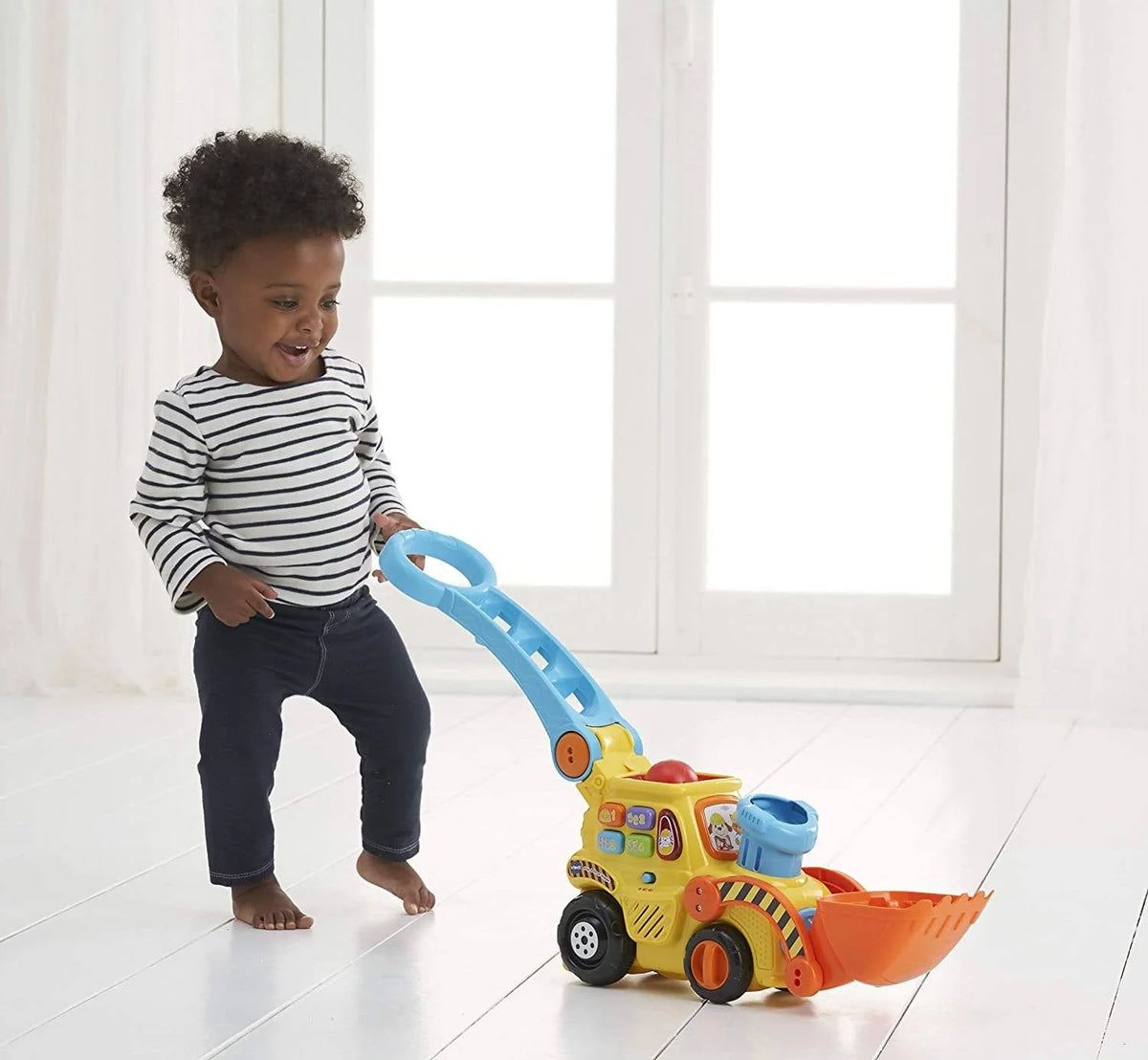 VTech POP and Drop Digger Educational Push Along Digger for Toddler - 80-506003 Pie's Variety Store