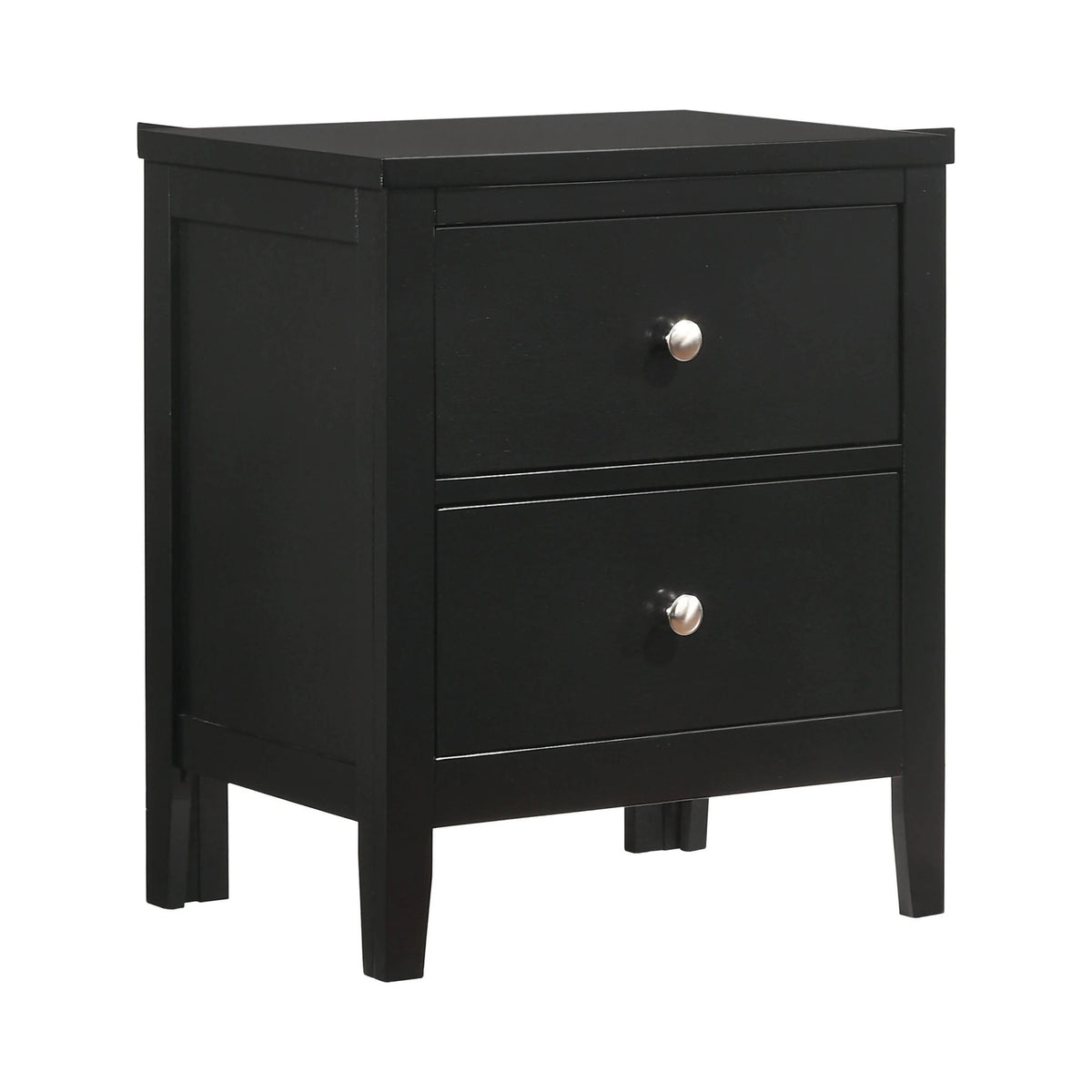 Carlton 2-Drawer Rectangular Nightstand Black - 215862 Pie's Variety Store