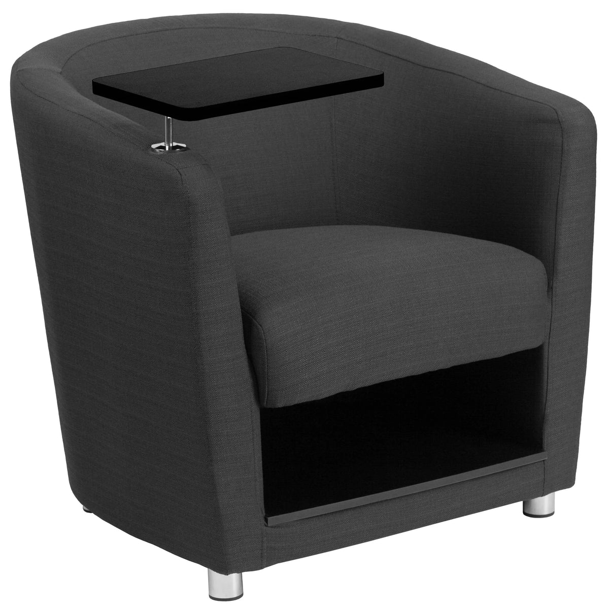 Black LeatherSoft Guest Chair with Tablet Arm