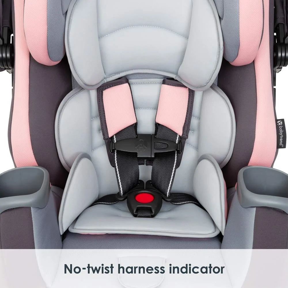 Baby Trend Cover Me 4 In 1 Convertible Car Seat Quartz Pink: integrated patented height and angle adjustable UPF 50+ canopy for full in-car shade protection - CV89D09B ebuystt