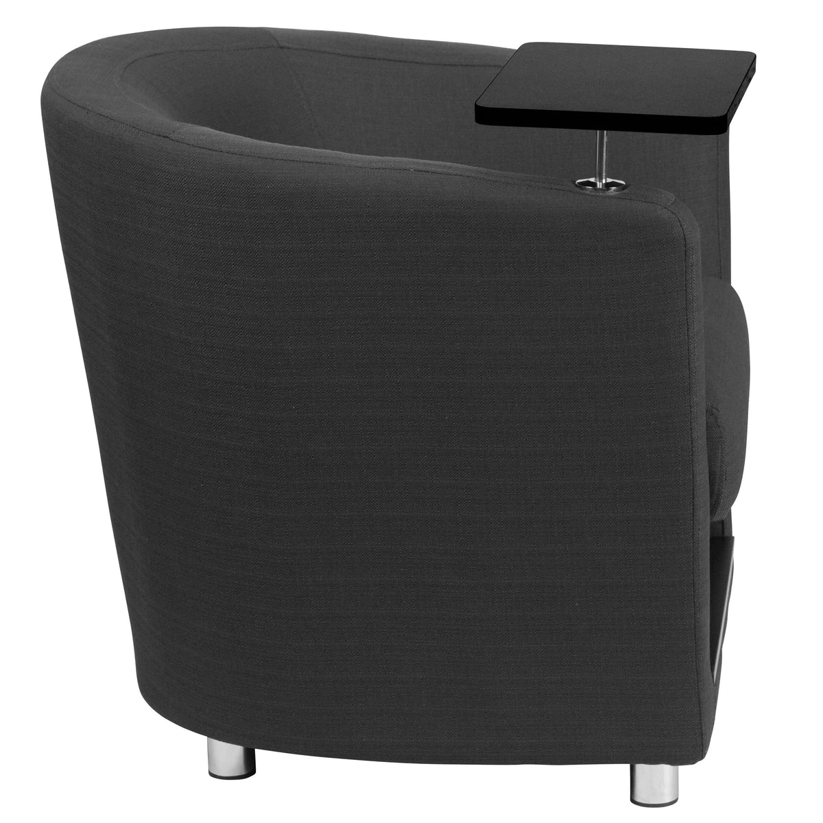 Black LeatherSoft Guest Chair with Tablet Arm