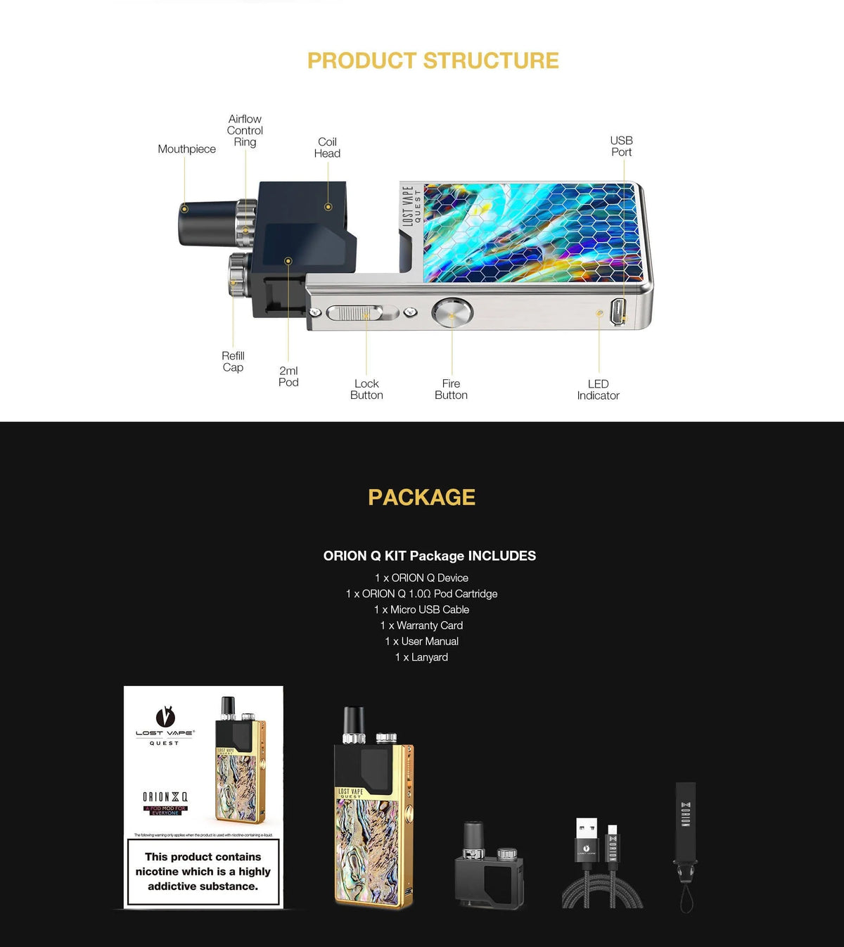 LOST VAPE QUEST ORION XQ - LVQOXQ Pie's Variety Store