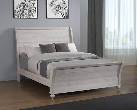 Stillwood Queen Sleigh Panel Bed Vintage Linen - 223281Q Pie's Variety Store