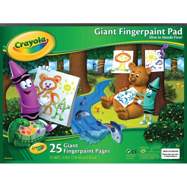 CRAYOLA Giant Fingerpaint Pad: Your kids will have plenty of large spaces to create their handiwork in this bound Paint Paper Pad - 99-3405 ebuystt