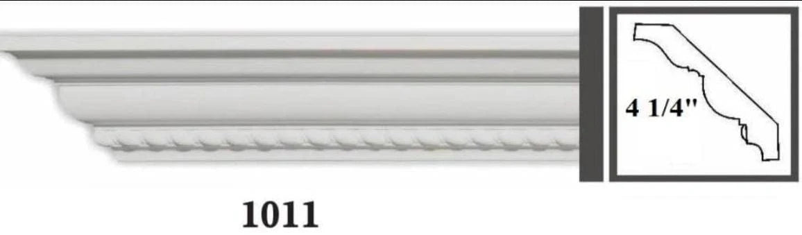 MOULDING Pattern Crown Moulding Polyurethane- 8FT LENGTH MARMEGA