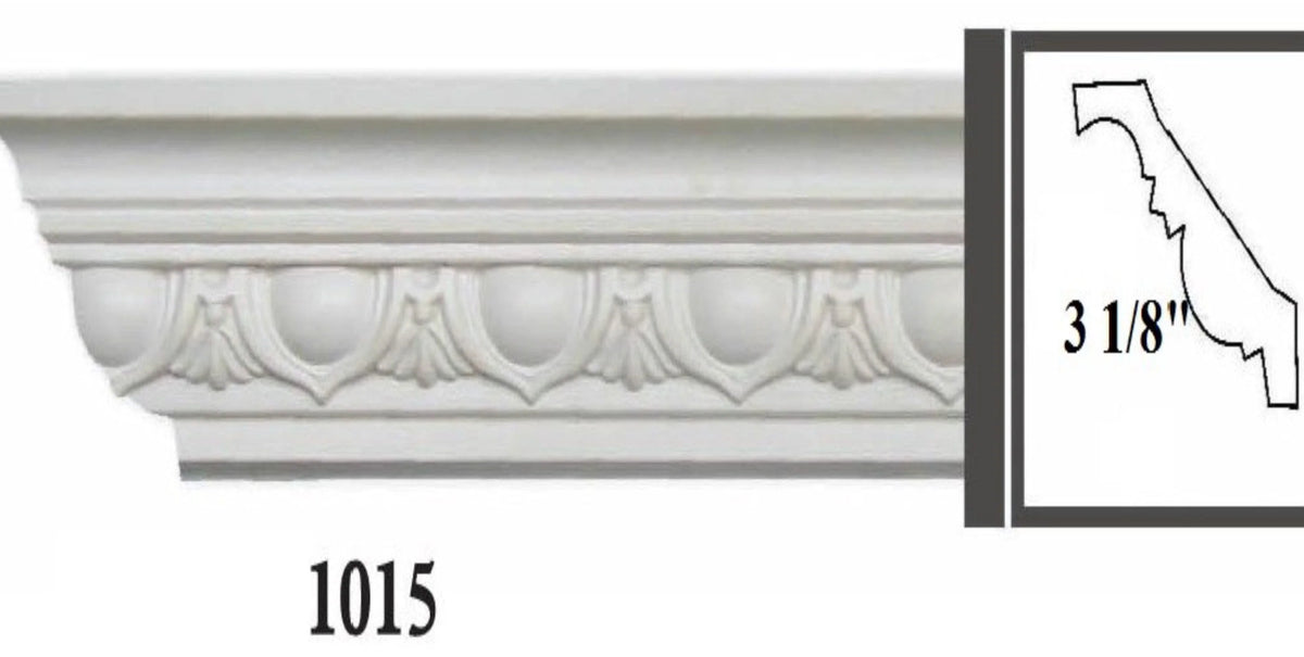 MOULDING Pattern Crown Moulding Polyurethane- 8FT LENGTH MARMEGA