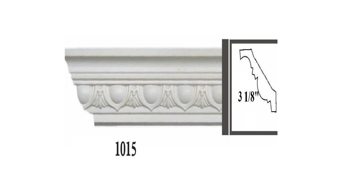 MOULDING Pattern Crown Moulding Polyurethane- 8FT LENGTH MARMEGA
