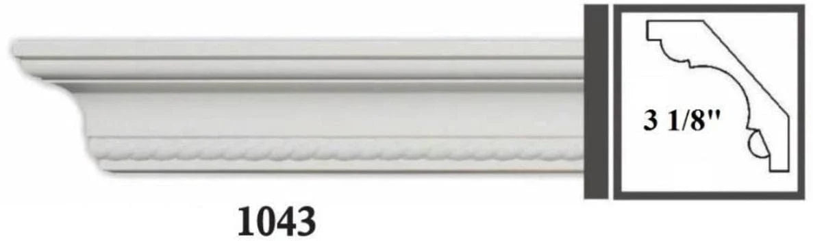 MOULDING Pattern Crown Moulding Polyurethane- 8FT LENGTH MARMEGA