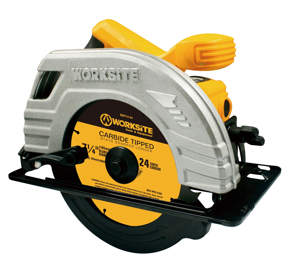 WORKSITE Circular Saw 7 1/4 Inch Blade High Power 1500W 5500RPM Cutting Electric Corded Circular Power Saws-CSW173-110V Worksite Power Tools