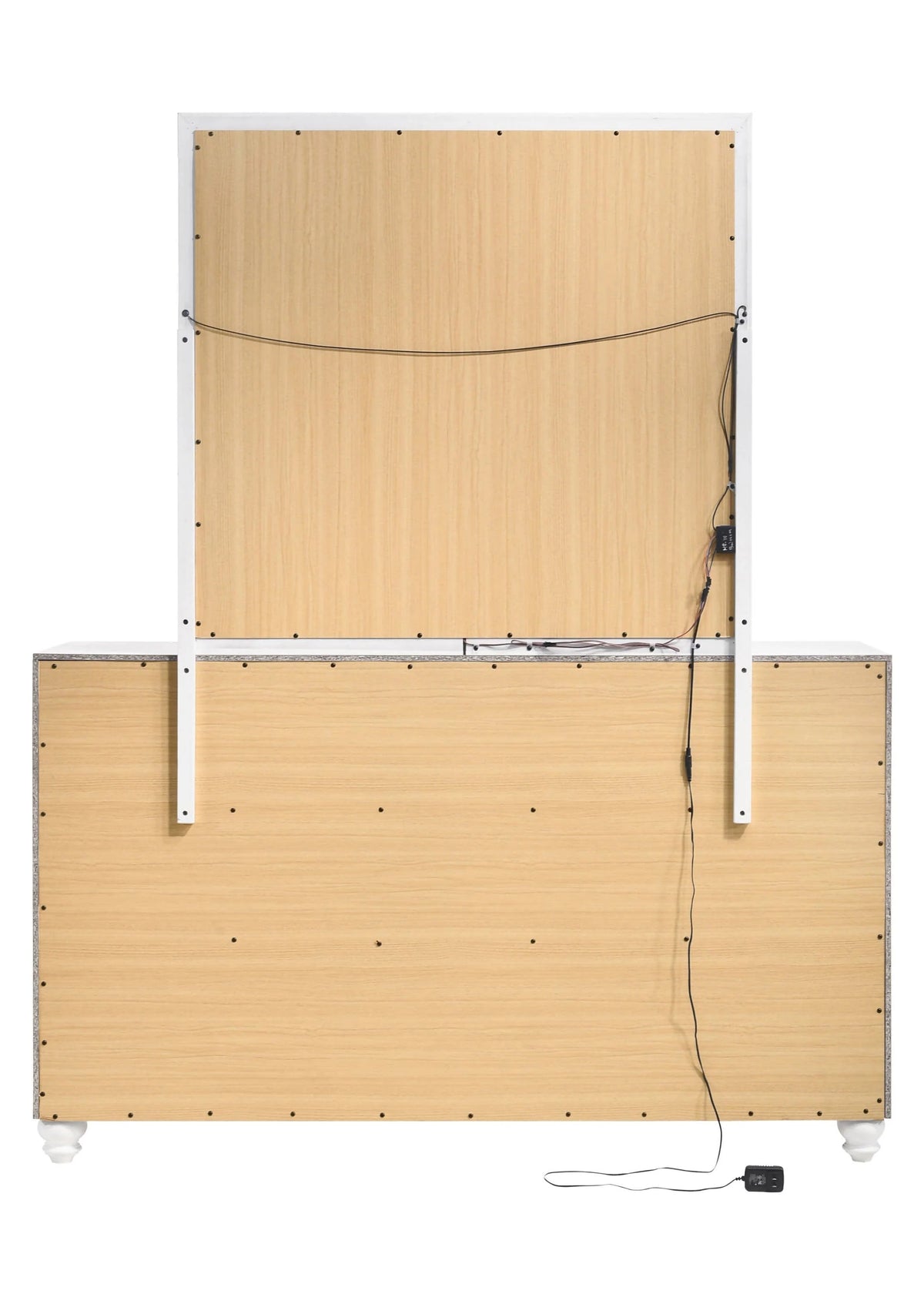 Whitaker Rectangle Mirror With LED Lighting White - 223334 Pie's Variety Store