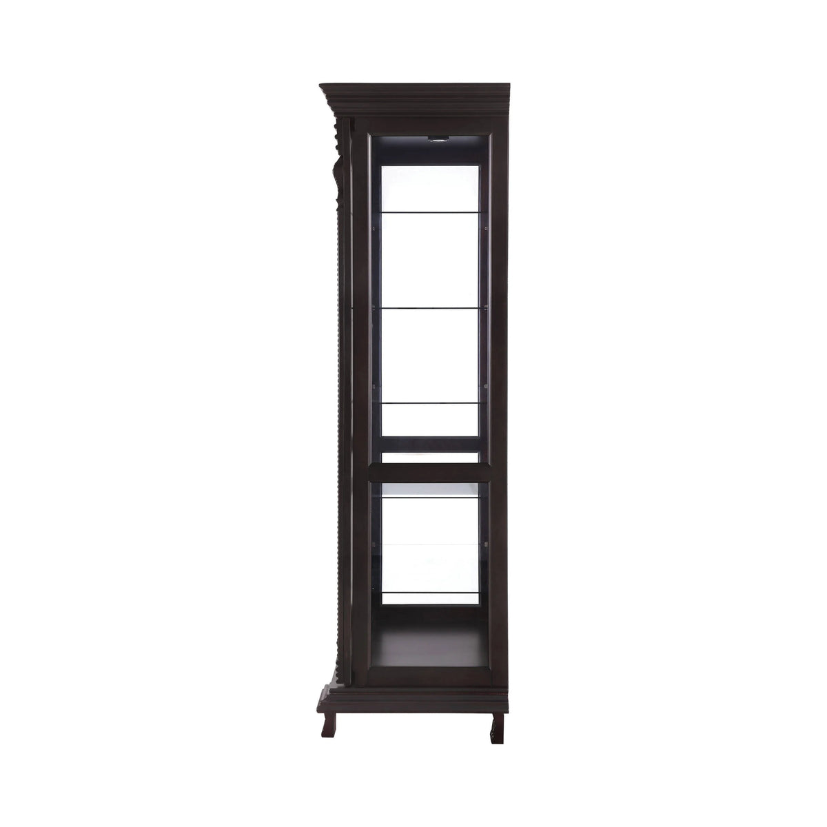 6-Shelf Rectangular Curio Cabinet Cappuccino And Clear - 4715 Pie's Variety Store