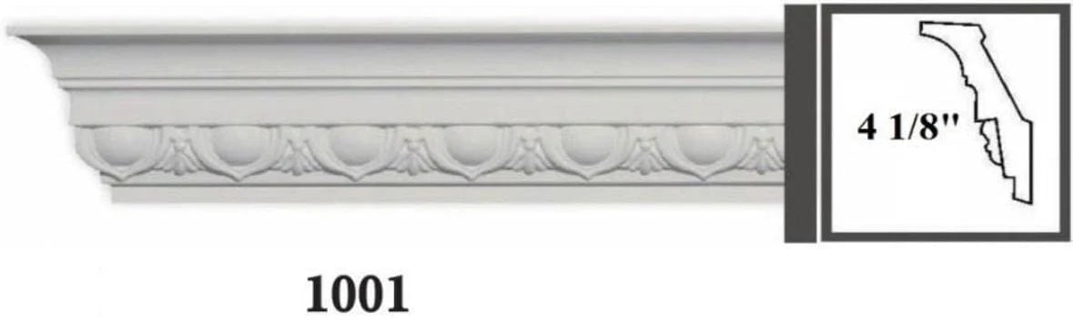 MOULDING Pattern Crown Moulding Polyurethane- 8FT LENGTH MARMEGA