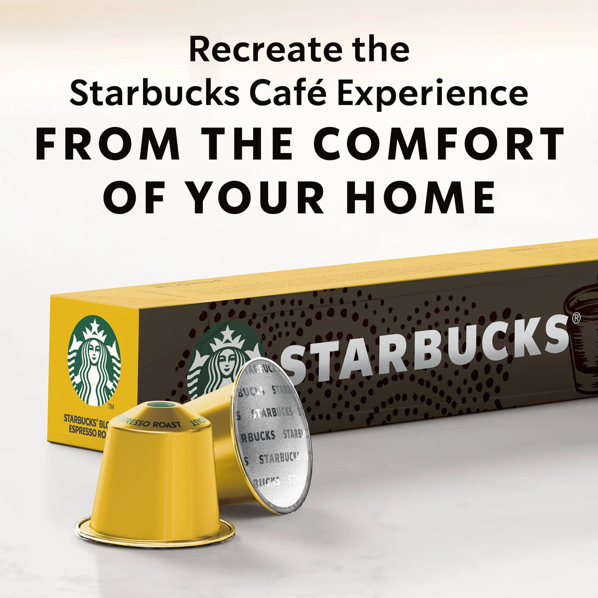 Starbucks by Nespresso Blonde Roast Espresso allows you to enjoy STARBUCKS at home