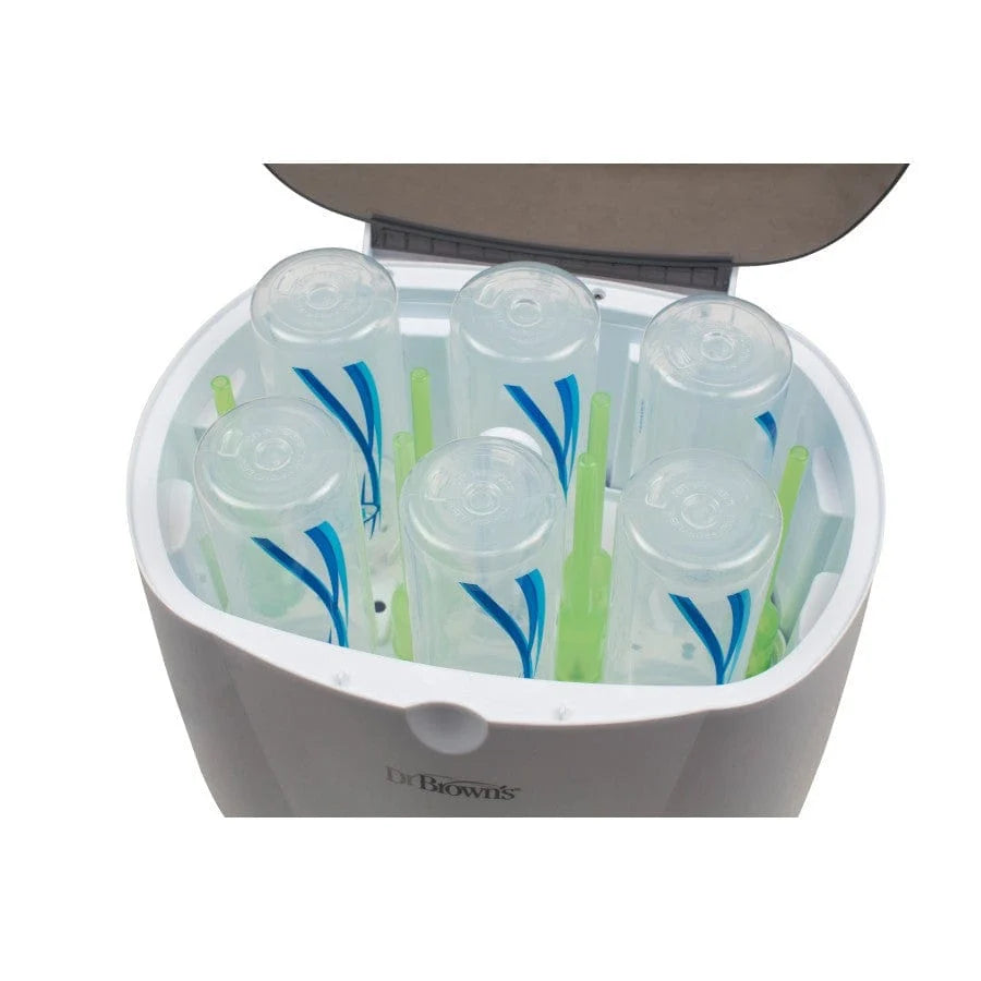 Dr Browns Natural Flow Deluxe Bottle Sterilizer: Built-in accessory tray holds the parts
