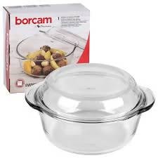 Borcam by Pasabahce Round Casserole Baking Dish With Cover 1.5L - 748-59023 Pie's Variety Store
