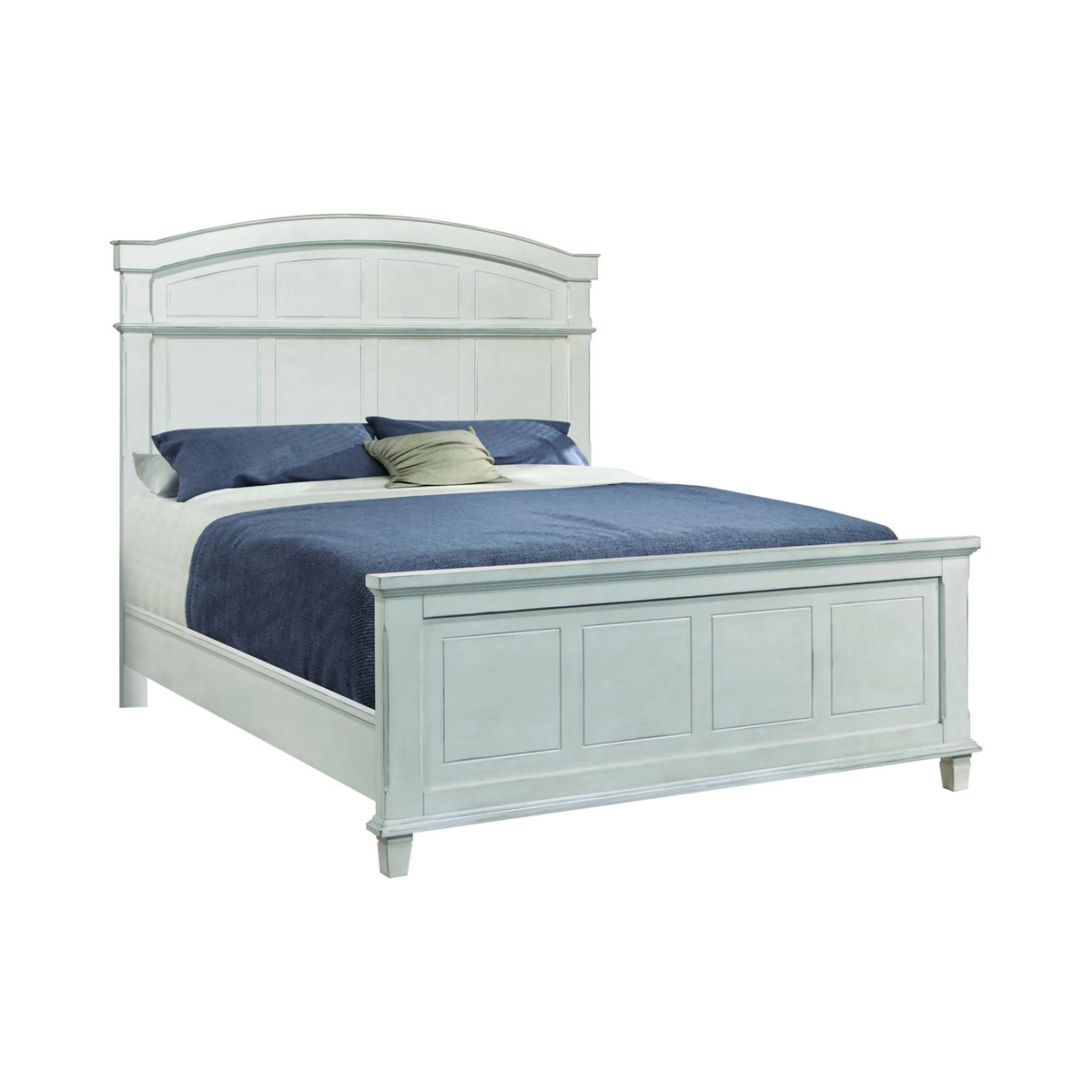 Carolina Eastern King Panel Bed Antique White - 222871KE Pie's Variety Store