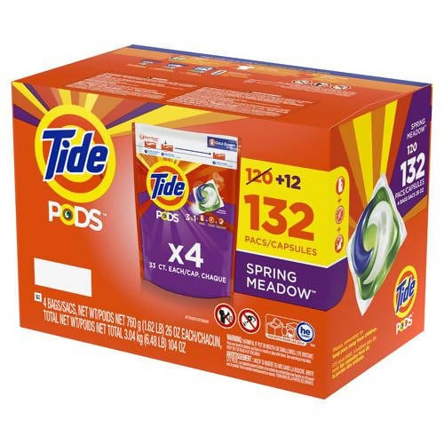 Tide PODS Spring Meadows Laundry Detergent 104 oz/132 ct - 395237 dayana sifontes