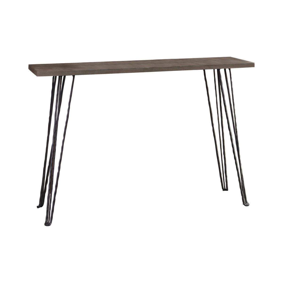 Rectangular Console Table Concrete And Black - 930050 Pie's Variety Store
