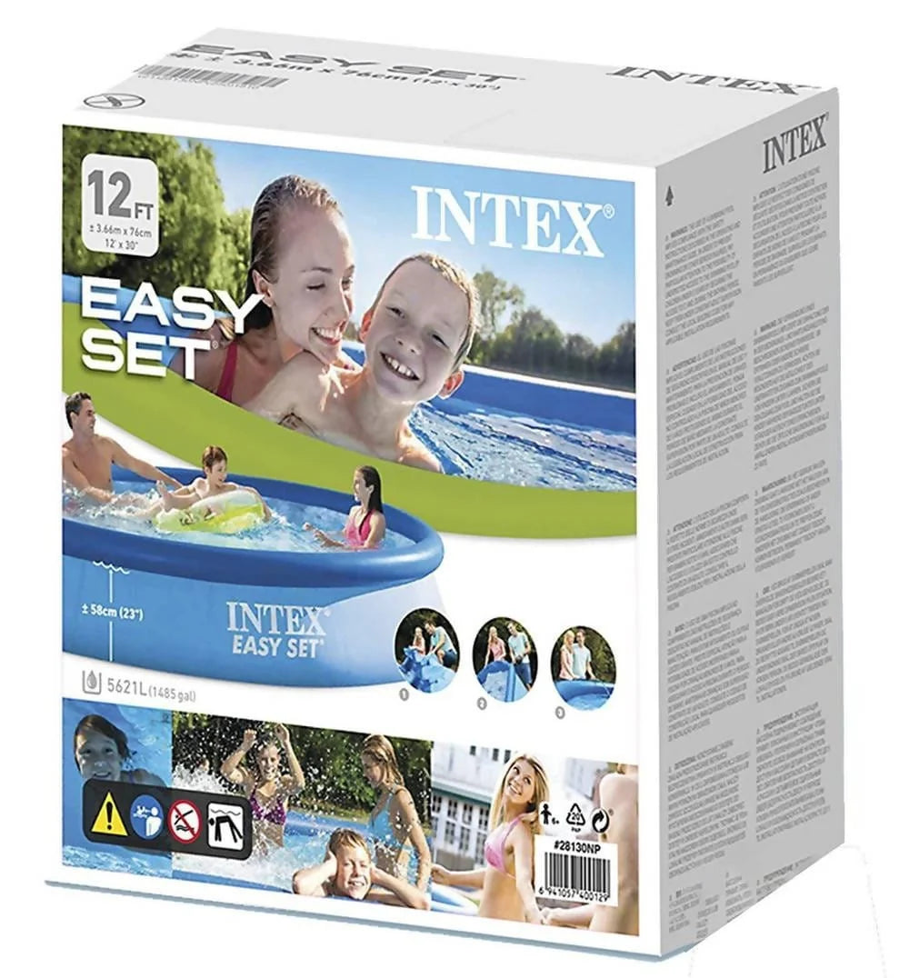Intex Easy Set Above Ground Inflatable Family Swimming Pool 12ft x 30" - 800-28130 - 6941057400129 Pie's Variety Store