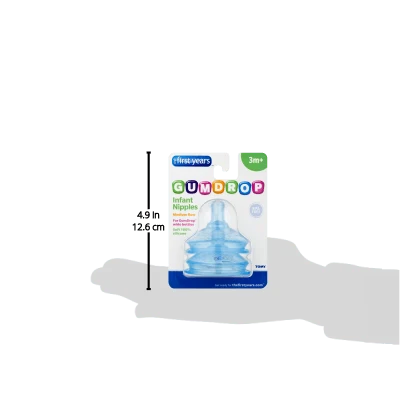 FIRST YEARS Nipples Gumdrop 2pk Wide Neck: Extend the life of your GumDrop Wide Neck Bottles with these Replacement Nipples - Y4970 ebuystt