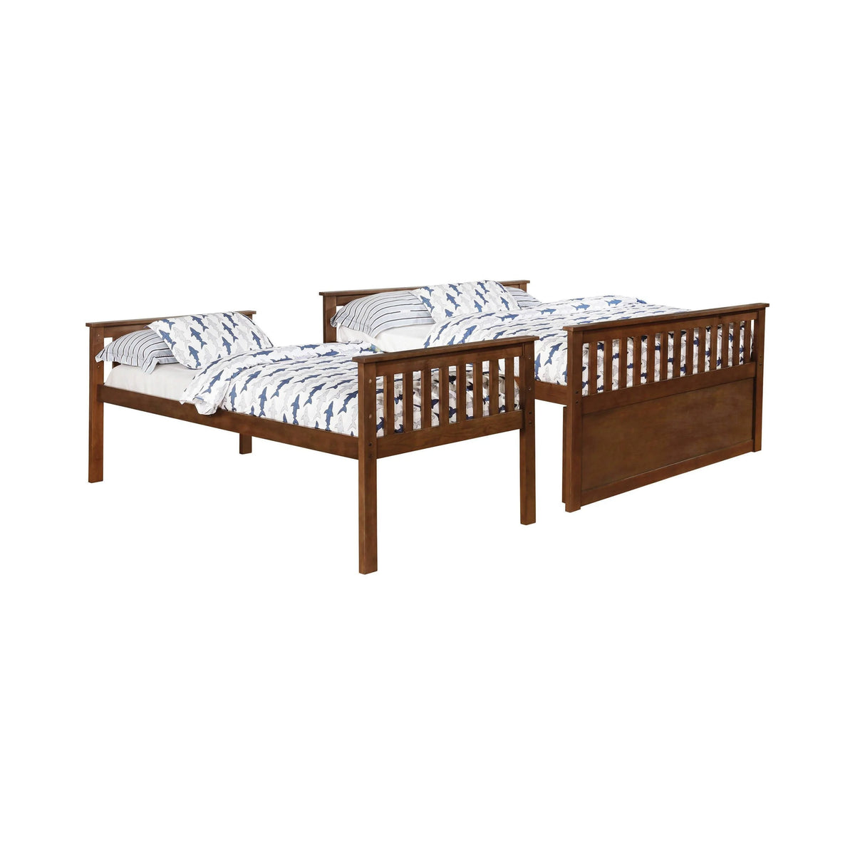 Atkin Twin Extra Long Over Queen 3-Drawer Bunk Bed Weathered Walnut - 461147 A-Z Store Nadia