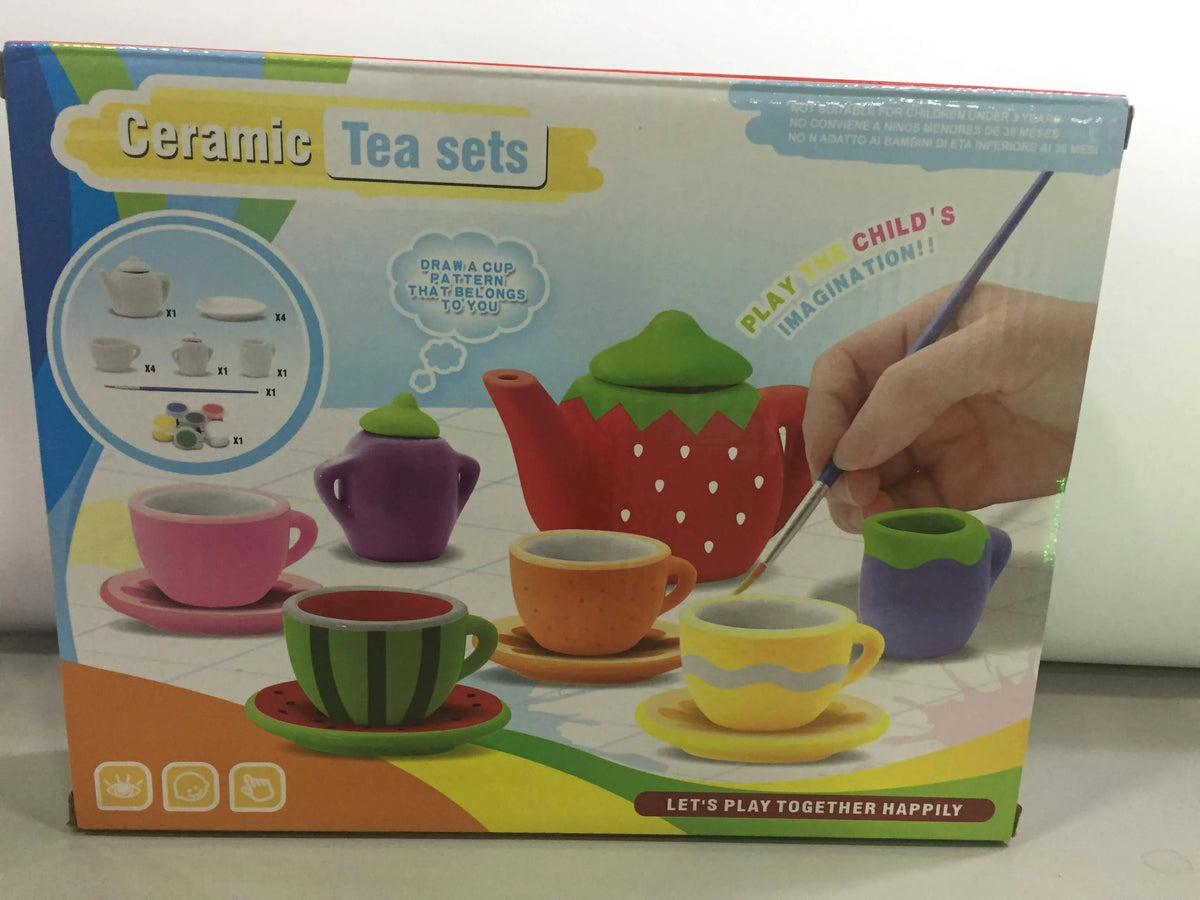 Ceramic Tea Set 15 pcs for Kids - 868-D28 Hannah Frederick