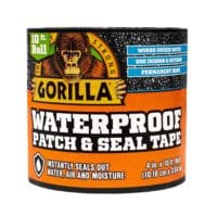 GORILLA WATERPROOF PATCH & SEAL TAPE BLACK -Instantly seals out water
