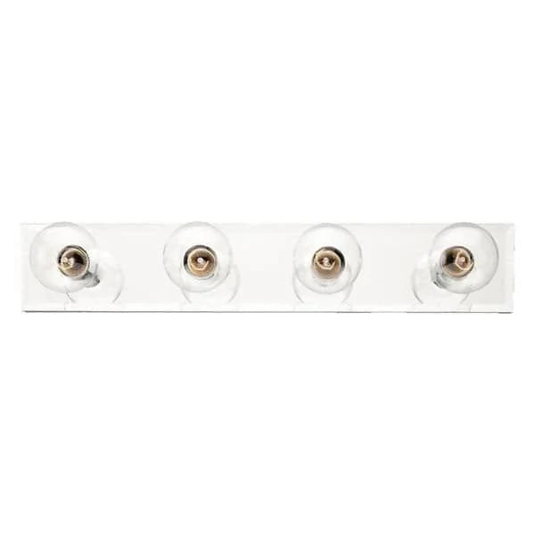 Westinghouse 4 Light White Bath Bar Beveled Mirror Light Fixture