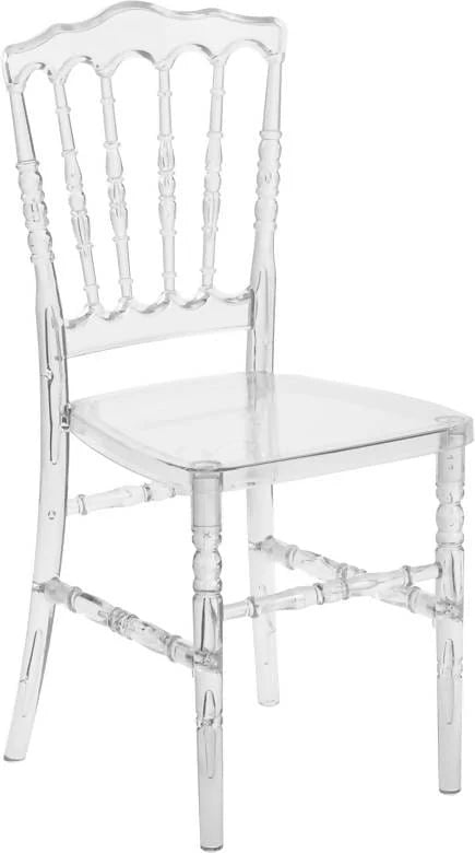 Elegance Crystal Ice Napoleon Stacking Chair - BH-H002-CRYSTAL-GG ADRIAN'S ELECTRONICS