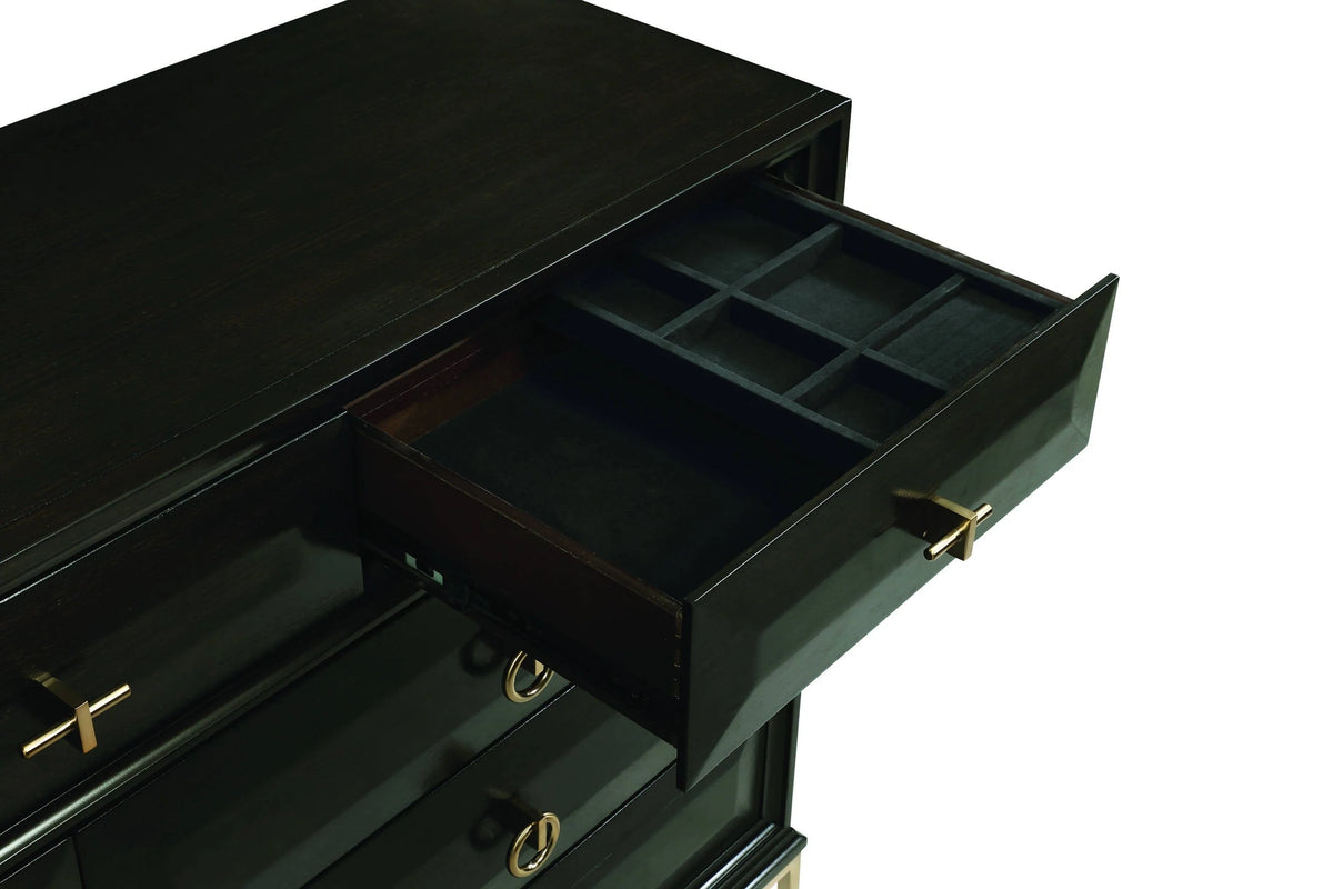 Formosa 9-Drawer Dresser Americano And Rose Brass Collection: Formosa SKU: 222823 coastmega