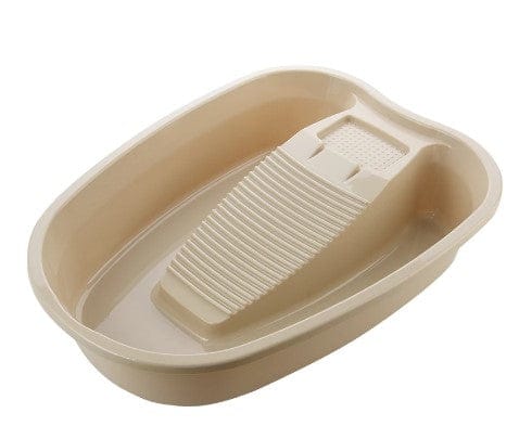 GTBW Wash Tub 10 Lt: Household Laundry basin with washboard. Thick plastic washable wash basin Creative integrated baby washbasin - 6933 ebuystt