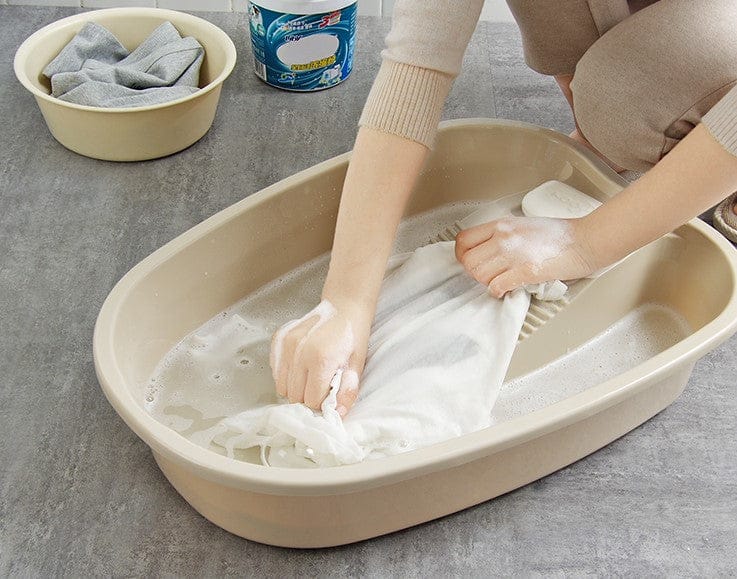 GTBW Wash Tub 10 Lt: Household Laundry basin with washboard. Thick plastic washable wash basin Creative integrated baby washbasin - 6933 ebuystt