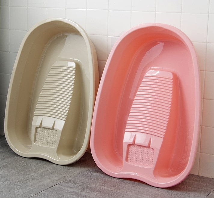 GTBW Wash Tub 10 Lt: Household Laundry basin with washboard. Thick plastic washable wash basin Creative integrated baby washbasin - 6933 ebuystt