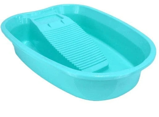 GTBW Wash Tub 10 Lt: Household Laundry basin with washboard. Thick plastic washable wash basin Creative integrated baby washbasin - 6933 ebuystt