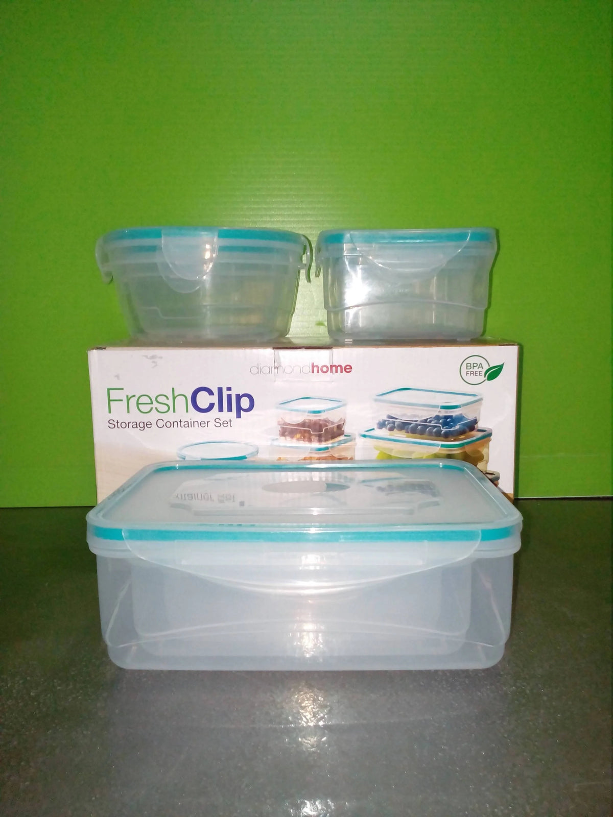 Diamond Home Fresh Clip Storage Container Set 16 piece - DH-10277 Elegant AccScents