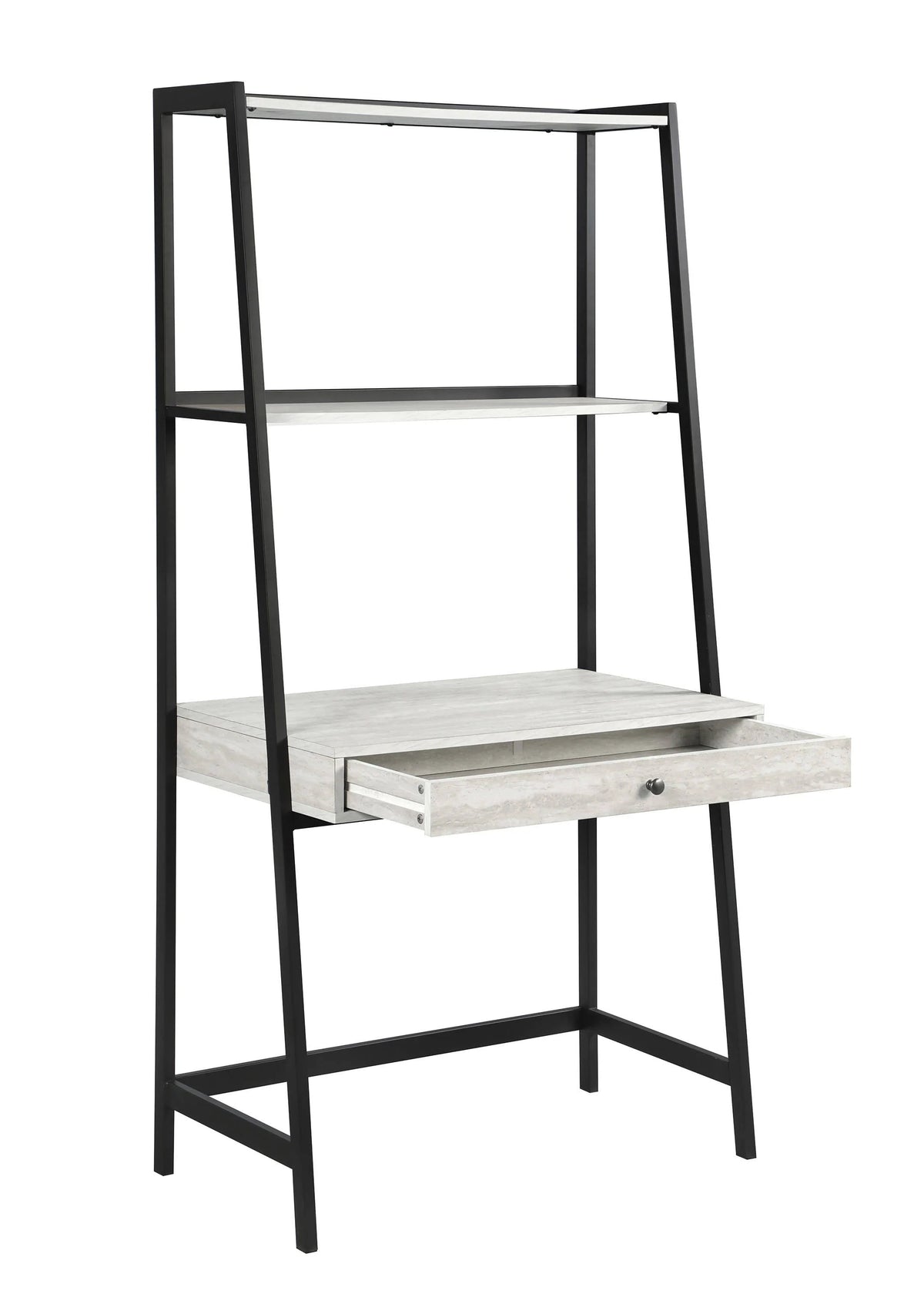 Pinckard 3-Piece Ladder Desk Set Grey Stone Herringbone And Black - 805801-S3 Pie's Variety Store