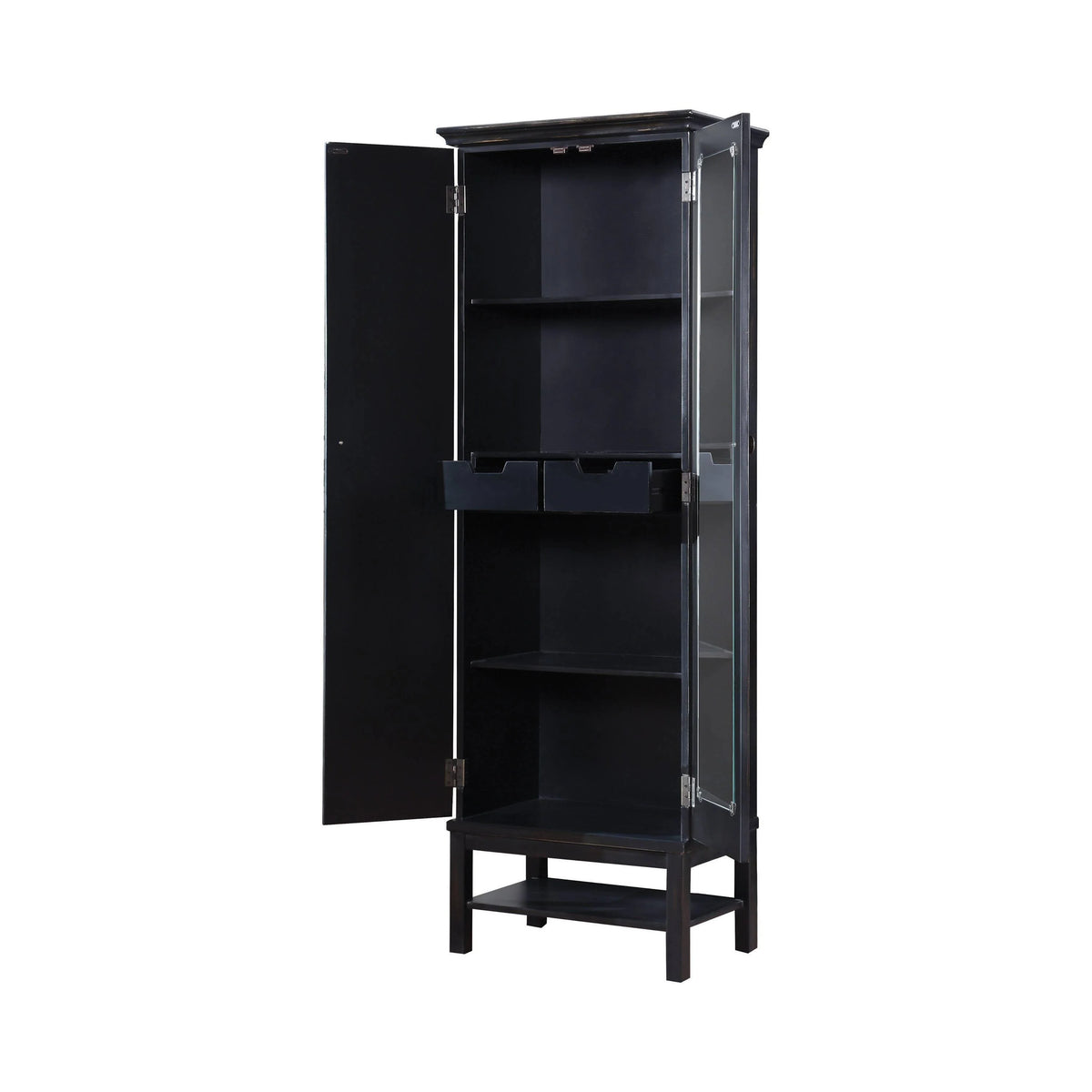 2-Door Accent Cabinet Rich Brown And Black - 950731 Pie's Variety Store